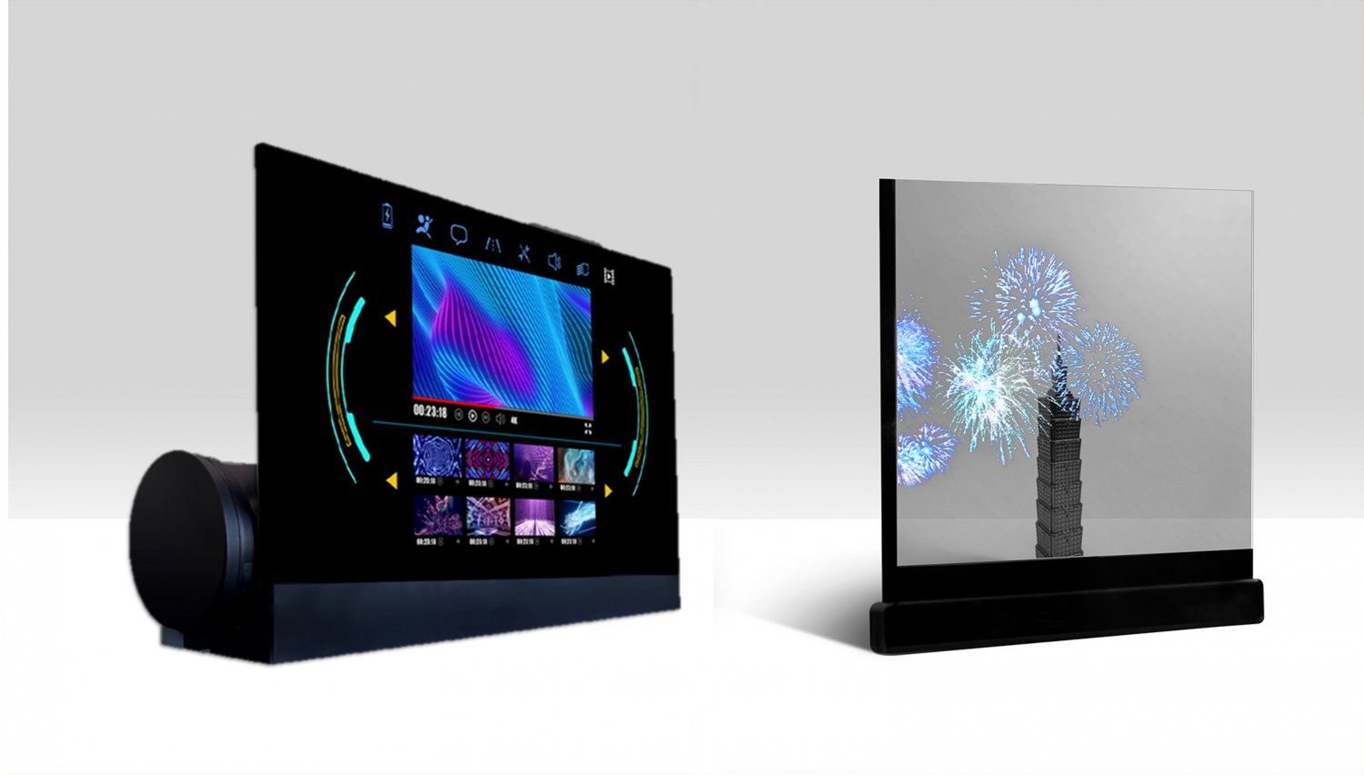 可捲式、折疊性、高透明